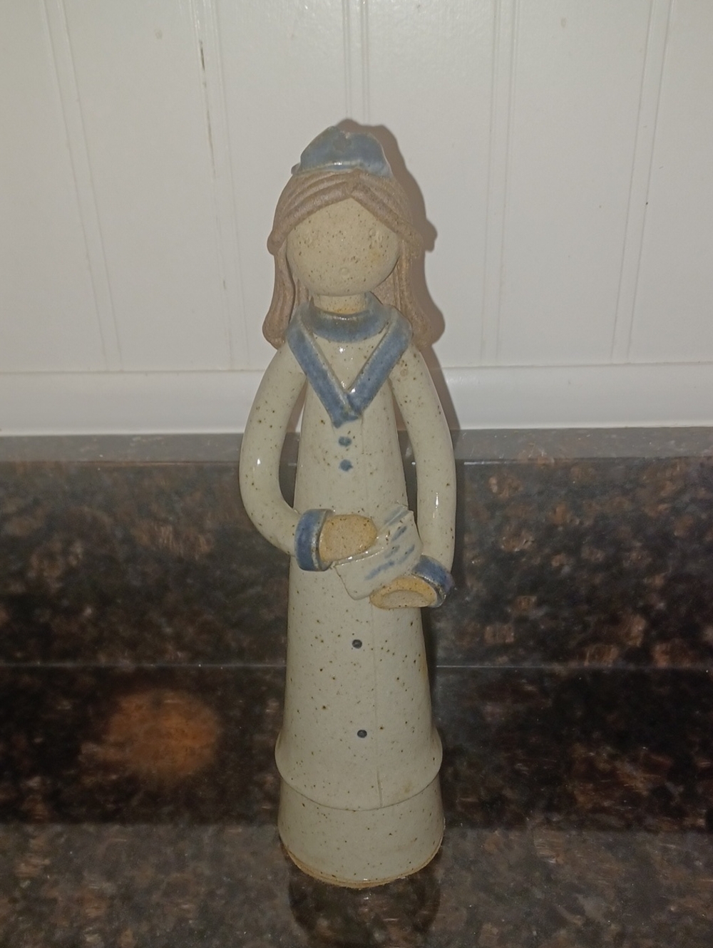 Vintage Adia Studio Pottery Figurine by G. Courvoie – Quebec Canada Art Doll 11.